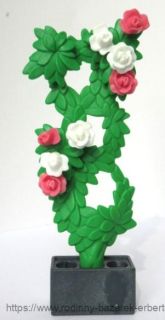 PLAYMOBIL doplněk zeleň pnoucí Keř Růže + truhlík / květináč