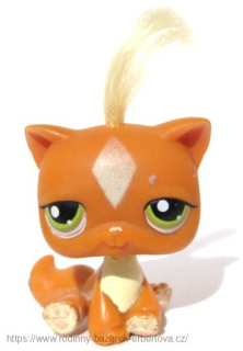 LITTLEST PET SHOP kočka SHC s vlásky LPS 226 + červený magnet