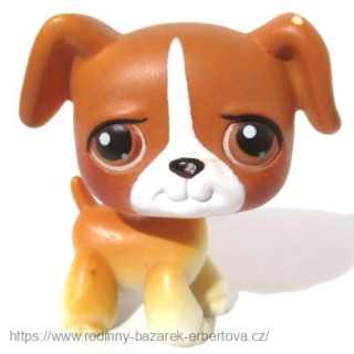 LITTLEST PET SHOP pes BOXER LPS 25 rok 2004 + červený magnet č.2