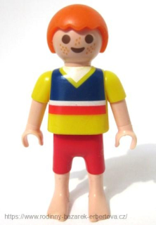 PLAYMOBIL figurka dítě bosý Kluk kraťasy
