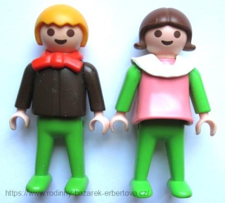 PLAYMOBIL figurka Díte holčička Holka + Kluk + šátek