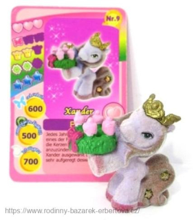 Simba FILLY kůň koníček Poník Filly Elves Isabella mládě Princ Xander + věnec + kartička