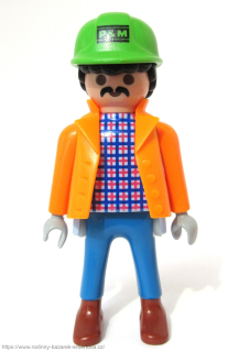 PLAYMOBIL figurka pán Dělník + přilba č.3