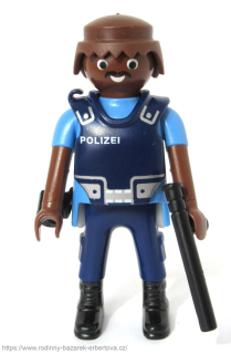 PLAYMOBIL figurka Pán policista Speciální Zásahová Jednotka + pendrek / obušek + pouzdro