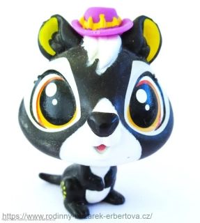 LITTLEST PET SHOP původní sestava vyměnitelná hlavička Veverka Čipmánek LPS 3957 + Klobouk
