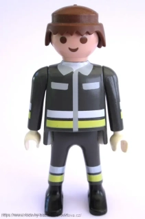 PLAYMOBIL figurka Pán Hasič šedá uniforma