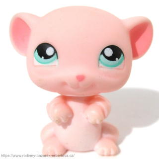 LITTLEST PET SHOP myšička myš LPS 243 + červený magnet