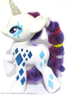 MY LITTLE PONY zvířátko MLP pony Rarity Exclusive Body Glamour Glow - na baterie Bliká 17cm