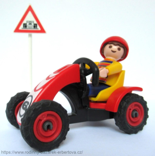 PLAYMOBIL figurka dítě Kluk Závodník čtyřkolka značka