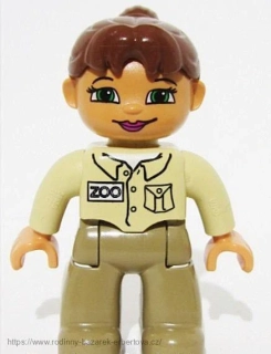 LEGO DUPLO figurka / postavička dospělák Paní / Maminka / povolání ZOO ošetřovatelka