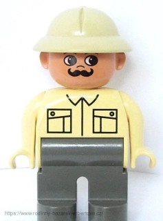 LEGO DUPLO figurka / postavička dospělák Pán / Tatínek / Cestovatel dobrodruh