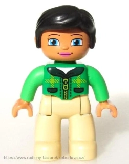 LEGO DUPLO figurka / postavička dospělák Paní / Maminka s drdolem č.2