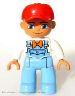 LEGO DUPLO figurka / postavička dospělák Pán / Tatínek / Farmář / Dědeček