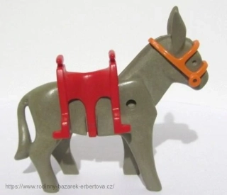PLAYMOBIL Farma zvířátko Osel Oslík + sedlo + ohlávka 