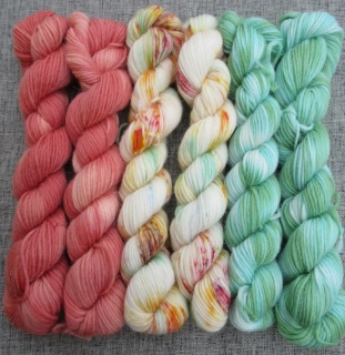 Set 120g / 6x mini přadénko Luxusní Anglická ponožková příze mix Merino Alpaca č.8