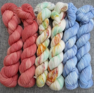 Set 120g / 6x mini přadénko Luxusní Anglická ponožková příze mix Merino Alpaca č.9